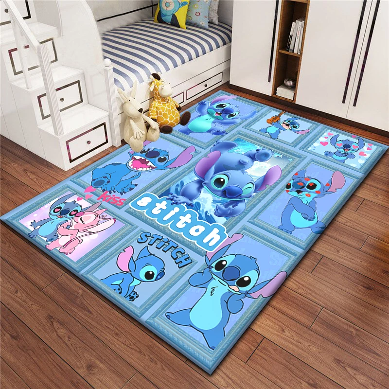 VIKAMA Cartoon Animation Crystal Pile Decorative Carpet Bedroom Living Room Kitchen Machine Washable Crawling Carpet