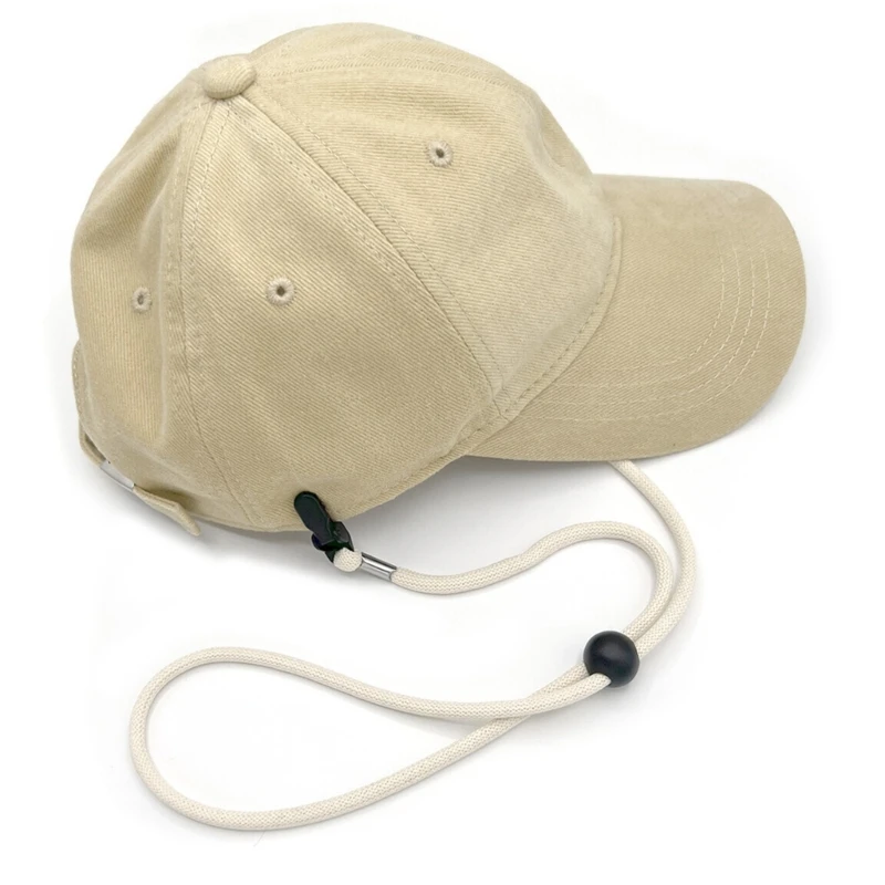 Portable Hat Lanyard Adjustable Hat Strap Clip for Adult Teens Outdoor Camping Travel Windproof Cap Holder Anti-lost Rope Cord 3