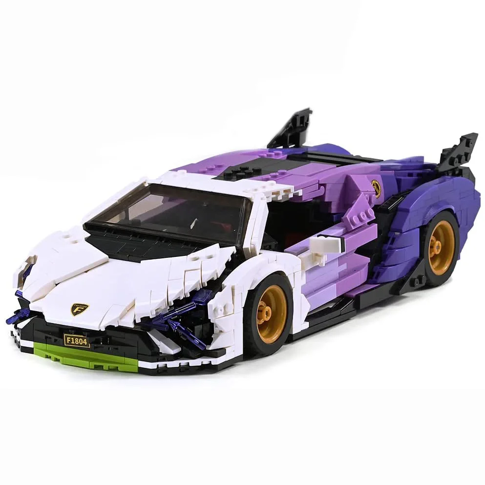 1223 шт. пурпурный бык гоночный автомобиль скоростные чемпионы Спорт moc