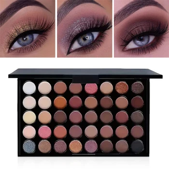 40 Colors Glitter Eyeshadow Palette Matte Waterproof Long Lasting Pressed Powder Cosmetics Kit Fashion Women Eye Makeup palette 1
