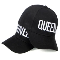 New Women's Letter Embroidered Baseball Cap King and Queen Snapback Hats Couple Hip Hop Style Hats Outdoor Casual Cotton Sun Hat 2
