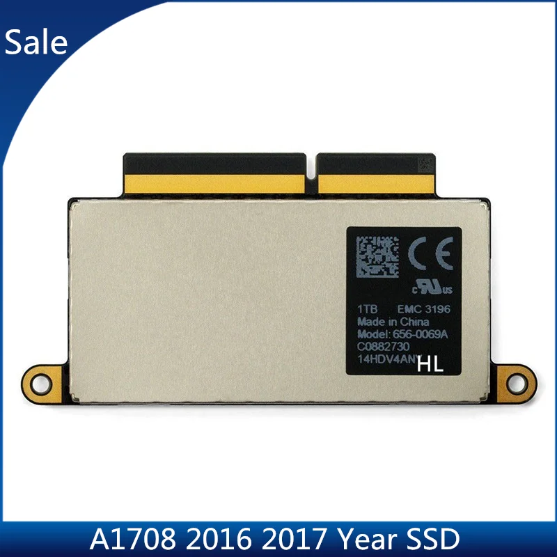 SSD-накопитель A1708 для ноутбука, 128 ГБ, 256 ГБ, 512 ГБ, 1 ТБ, для Macbook Pro Retina, 13,3 дюйма, 2016, 2017 лет, жесткий диск PCI-E EMC3164 EMC2978