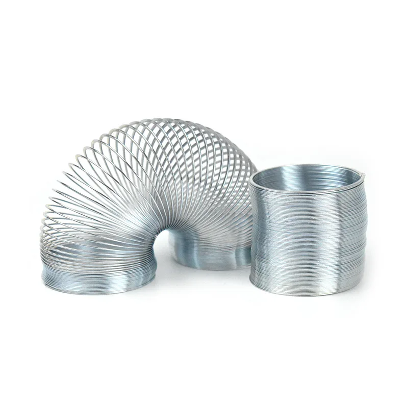 Od 66Mm Altezza 60Mm Arcobaleno Color Argento Magic Metal Slinkys Spring Grandi Originali Classici Walking Steel Slinkys Spring