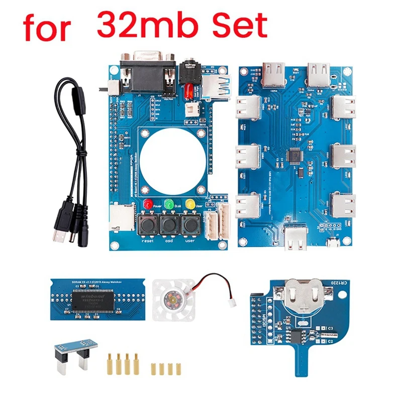 

Blue Motherboard Kit +USB Hub V2.1 Accessories For Mister FPGA 32MB For Terasic DE10-Nano Mister FPGA
