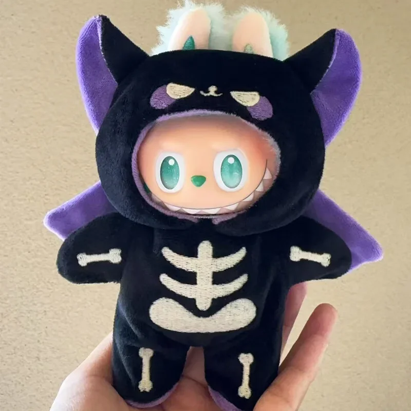 Nur die Kleidung, für das Halloween-Set der ersten zweiten und dritten Generation von Labubu Skull Devil Doll-Kostüm ändert das Labubu-Puppenkostüm – Detail 3