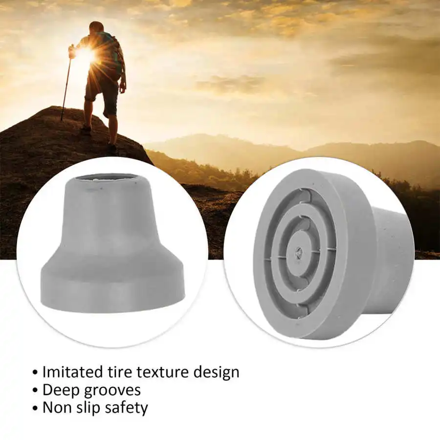 Rubber Antiskid Walking Stick Crutch Cane Bottom Pads Cane Cap Cover Protector Climbing Hiking Pole Tip 5pcs walking cane walking stick attachment crutch accessory kit