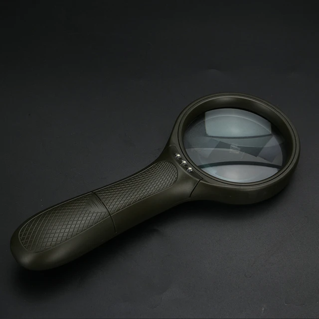 Agnicy High Magnification Hand-held Magnifying Glass with Light HD Optical  Lens Elderly Reading 3x65mm 2.5x75mm Magnifying Glass - AliExpress