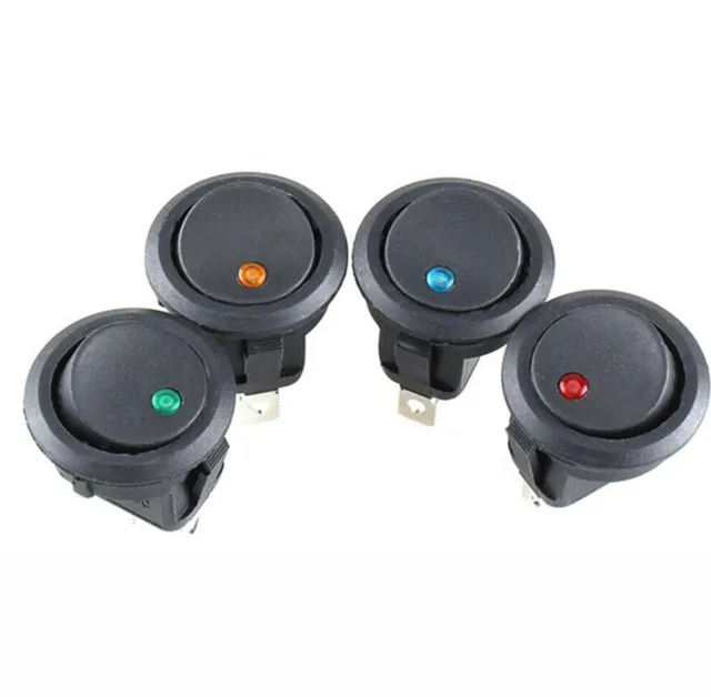 12V Rocker Switches 50-Pack 12V LED Dot Light Rocker Switches – ON/OFF ...