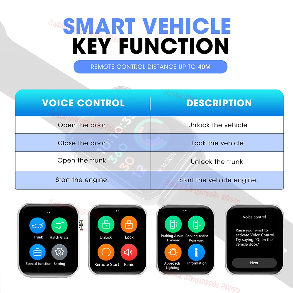 OTOFIX Smart Key Watch smart key watch Car Key Programming Watches Outdoor Sports Fitness Bracelet Blood Pressure SpO2 Detection Smartwatch