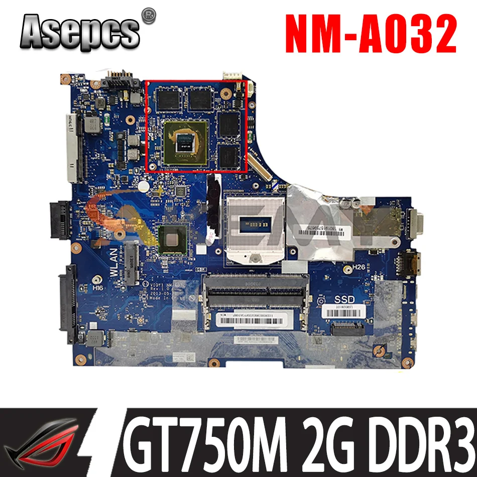 

Материнская плата Akemy VIQY1 для ноутбука Lenovo Y510P PGA947 HM87 GT750M 2G DDR3 100%, работает с бесплатной доставкой