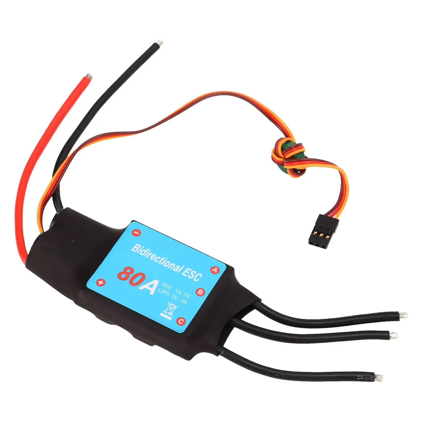for rc Boat 80A Brushless ESC Stable Durable Reversing Function Auto Learning 5V 5A