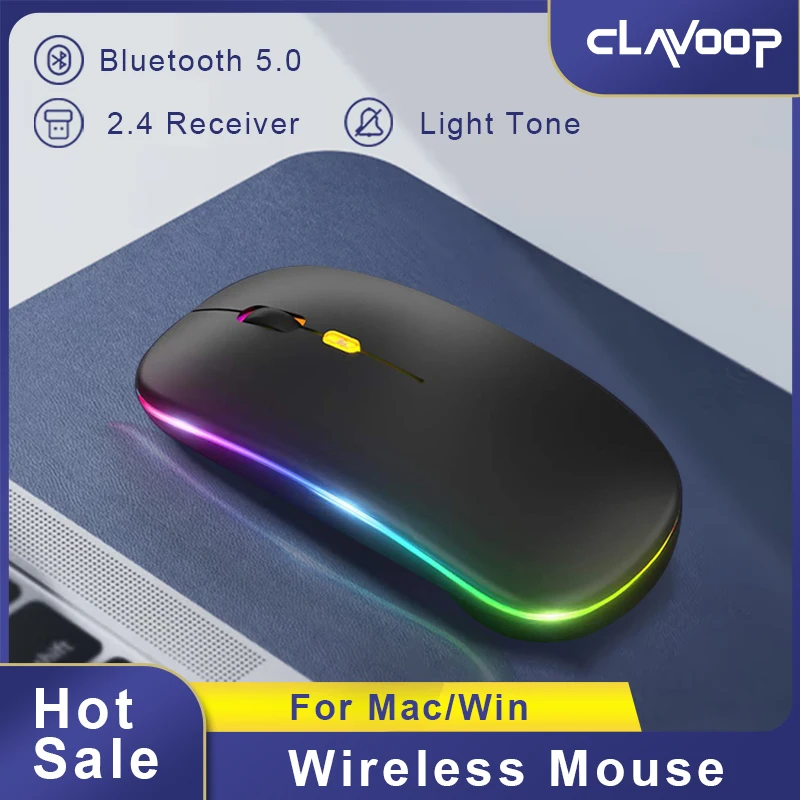 Office-Bluetooth-Wireless-Mouse-Dual-Mode-USB-Rechargeable-RGB-Mouse ...