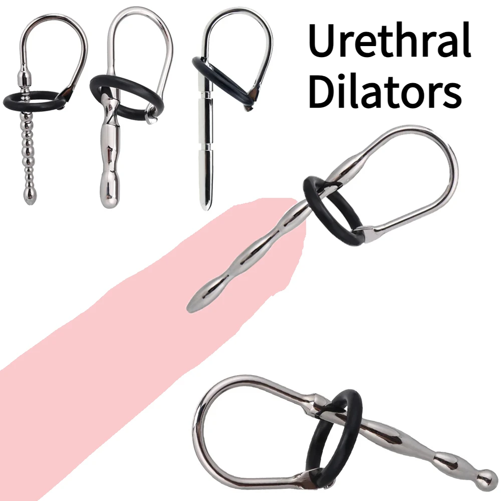 Metal Urethral Horse Eye Stimulation Dilator Stainless Steel Penis Plug Massage Sex Toys For Men Masturbation Adult Products silicone urethral dilator urethral dilator