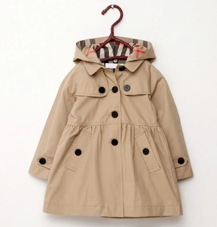 Children girls sweatshirt spring autumn birthday present long style hooded coat girls jackets girls coat