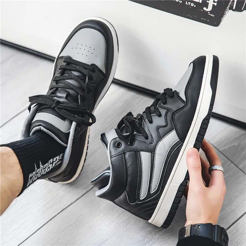 Brand Men's Women's High Top Leather Sneakers Comfortable Non-slip Basketball Shoes Casual Sport Tennis Shoes Couple Sneakers