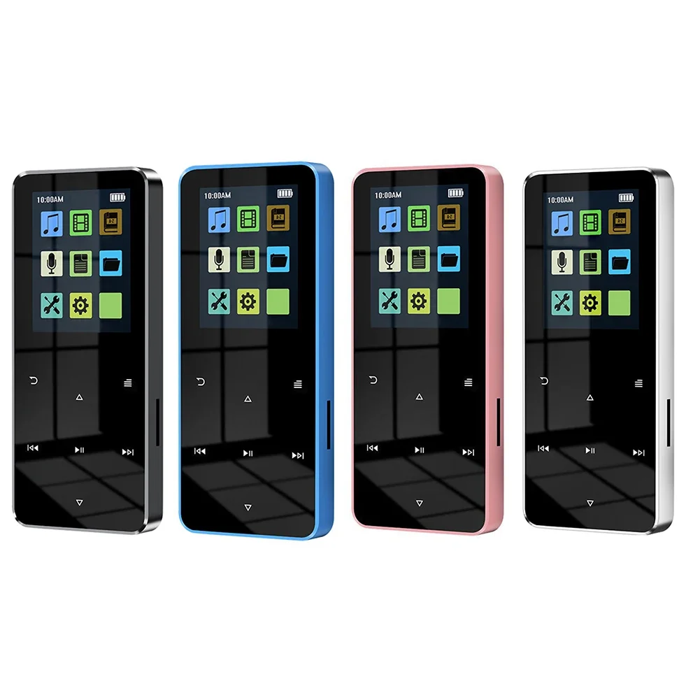 MP4 Player Bluetooth-compatible 5.0 Portable 1.8 inch TFT Radio Built-in Speaker E-book Recording