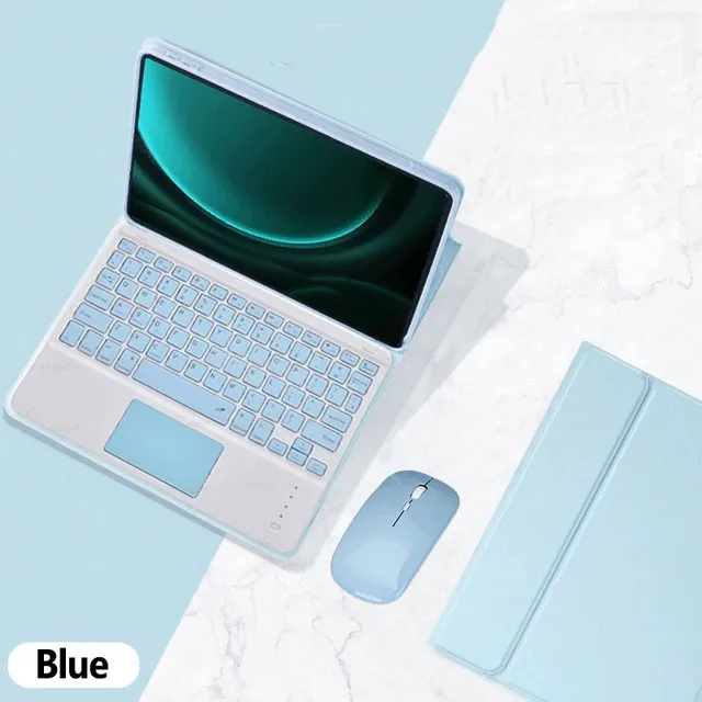 GUPENAA Toetsenbordhoes voor Redmi Pad Pro 12.1, 7 Kleuren Achtergrondverlichting, Magnetisch Afneembaar Draadloos Bluetooth-Toetsenbord met Muis