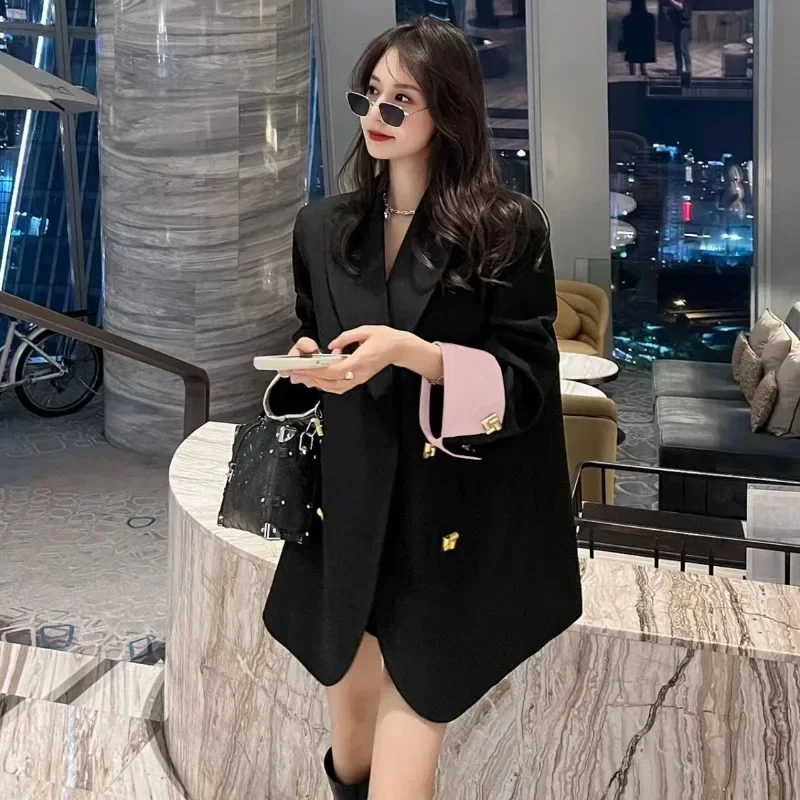 

Sense of Design Niche Suit Jacket Women Loose Fashion Versatile Temperament Blazers Spring Autumn Korean Style Leisure Outwear