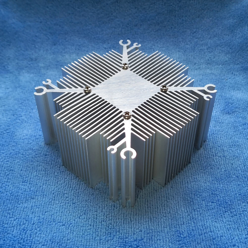 Fan 12V(80x80x15mm) + Square 92x92x45mm Aluminium Heat Sink for 20W 30W 50W 100W High Power LED Spot Light Bulb Lamp COB