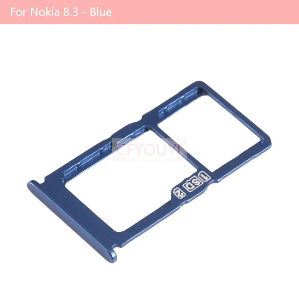 

For Nokia 8.3 Dual SIM Card Tray Holder Slot Replace Part - Blue Color