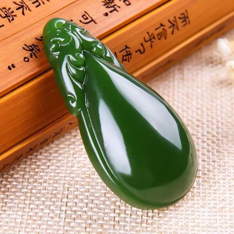 

Нефритовая подвеска-капелька Hetian, кулон из нефрита, женское ожерелье с подвеской в виде шпината