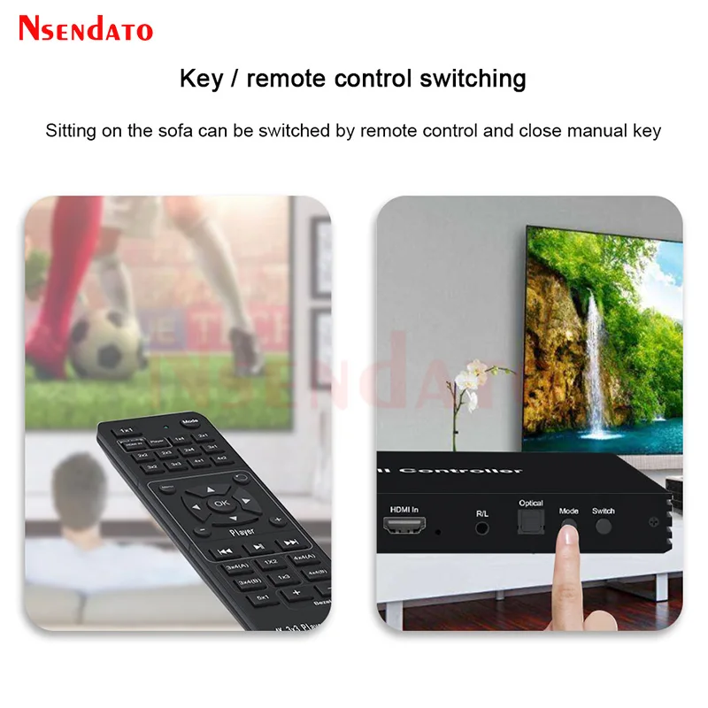 HDMI TV Video Wall Controller 3x3 2x2 2x3 3x2 2x4 4x2 5x1 6x1 9 Video Screen HDMI TV Video Wall Stitching Processor Splicer