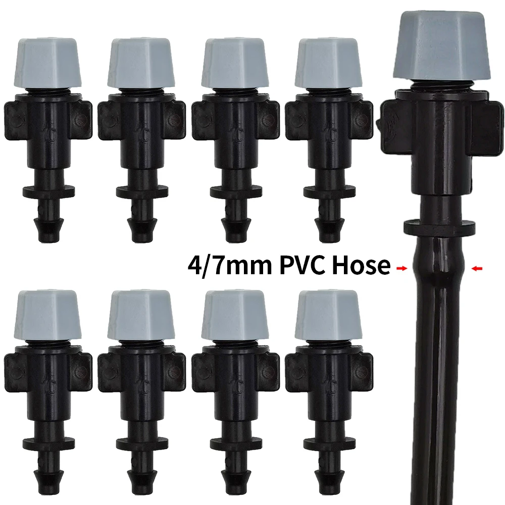 Plant Waterer Plants Irrigation Kits Drip Irrigation Kits Garden Misting Nozzle Misting Nozzles Watering Nozzle Garden Misting Kit Garden Irrigation Kits Plastic Tee Connector Plastic 3 Way Tee Connector Drip Irrigation Tool Self Watering Drippers 20PCS Plasic Watering Irrigation Garden Misting Sprinkler Heads Nozzle w/ Tee joints