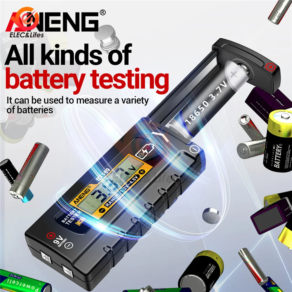 Battery Tester Lithium Battery Tester BT167/BT169 Battery Level Indicator Lithium Battery Capacity Display Tester