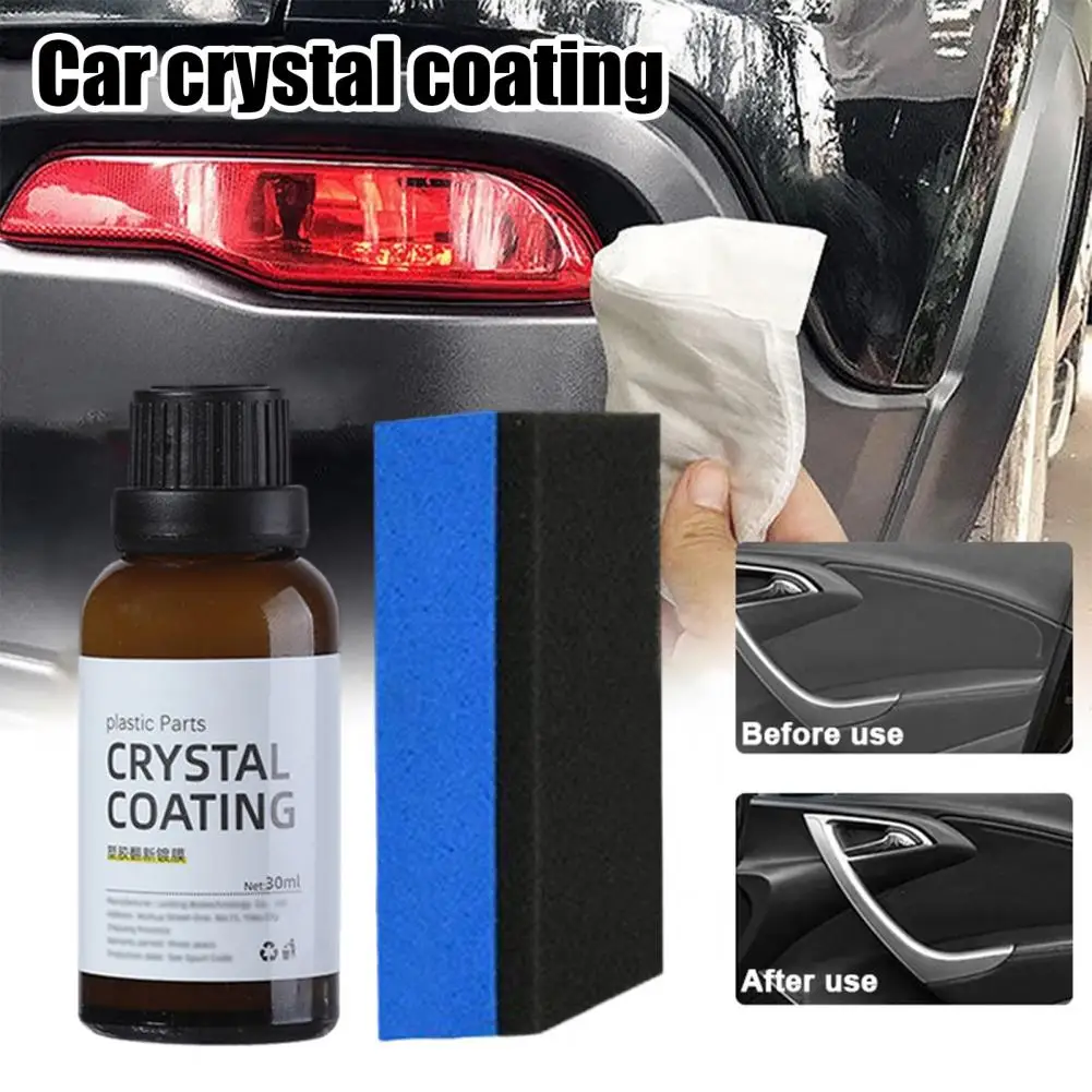 30ML Protective Coating Car Plastic Parts Crystal Coating Long Duration High Gloss Waxing Effect Lens Anti-fog Protection Plasti