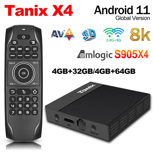 Receiver X4 Amlogic S905X4 Smart TV Box Android 11 4GB 128G 32GB 64GB Dual  Wifi BT AV1 Media Player TVBOX 4K 1000M Set Top Box - AliExpress