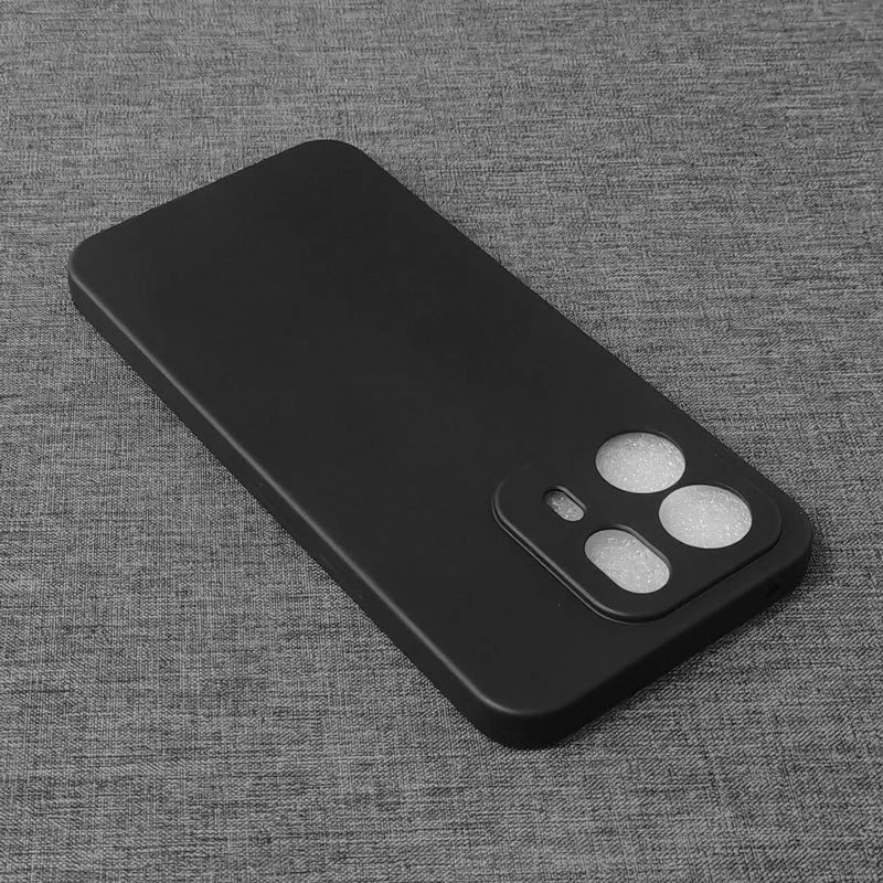 Sleek Black TPU Matte Silicone Bumper Case - Slim Protective Back Cover