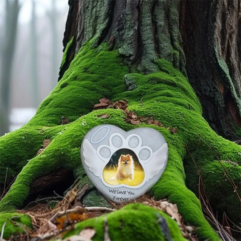 Heart Memorials Pet Tombstones Weatherproofed Pet Remembrances Tombstones for Dog Cats Sympathy Gift