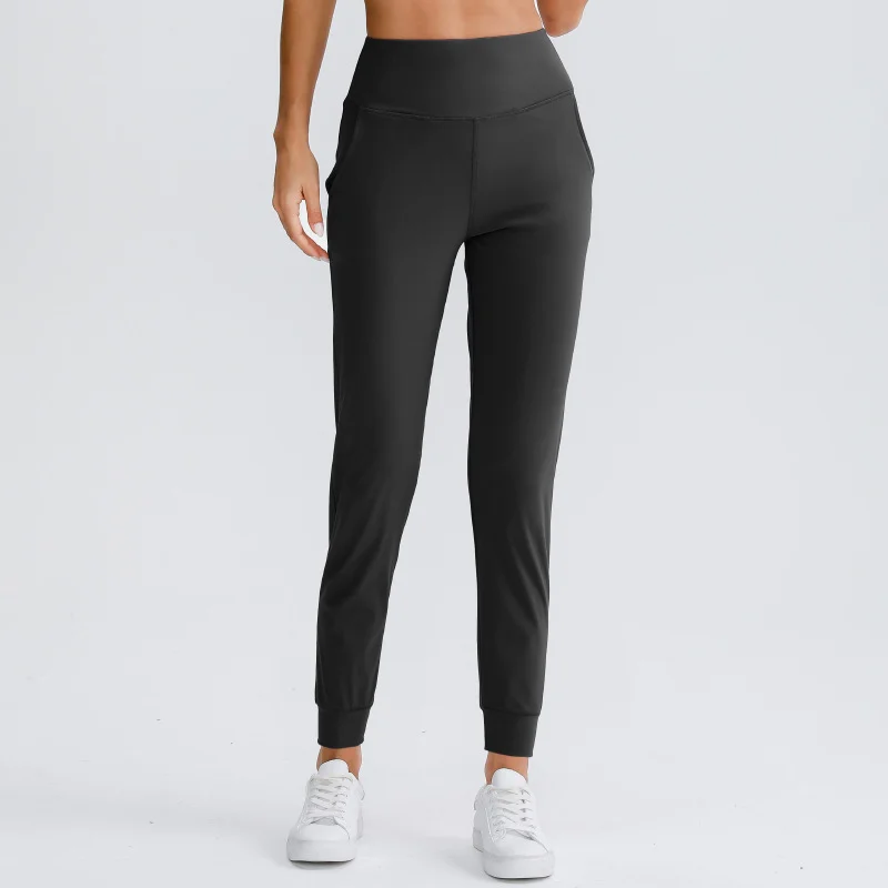 Leggings Loose Fitting Exercise Pants, Fitness Running Pants, Elastic High Waisted Yoga Pants with Pockets Trousers Women