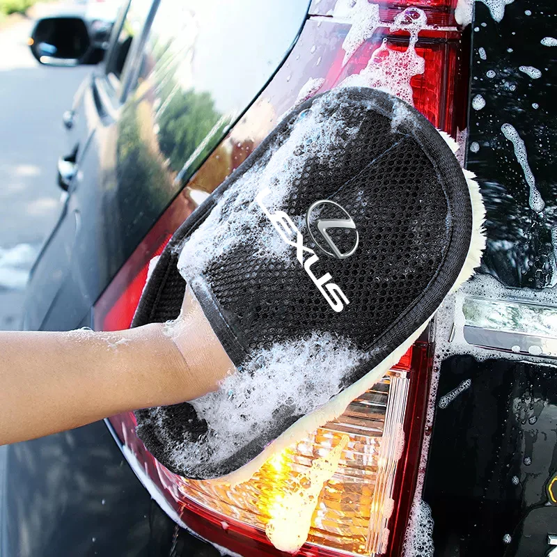 Car Cleaning Tools 1Pcs Car Wash Glove Soft Brush For Lexus F SPORT ES RX NX IS250 IS300 RX350 LS500 LX600 NX260 CT200 NX350