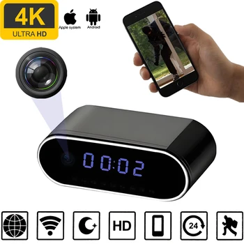 Wifi mini Cámara de reloj inalámbrico HD 1080p niñera familiar muebles inteligentes seguridad familiar visión nocturna infrarroja monitoreo móvil 1