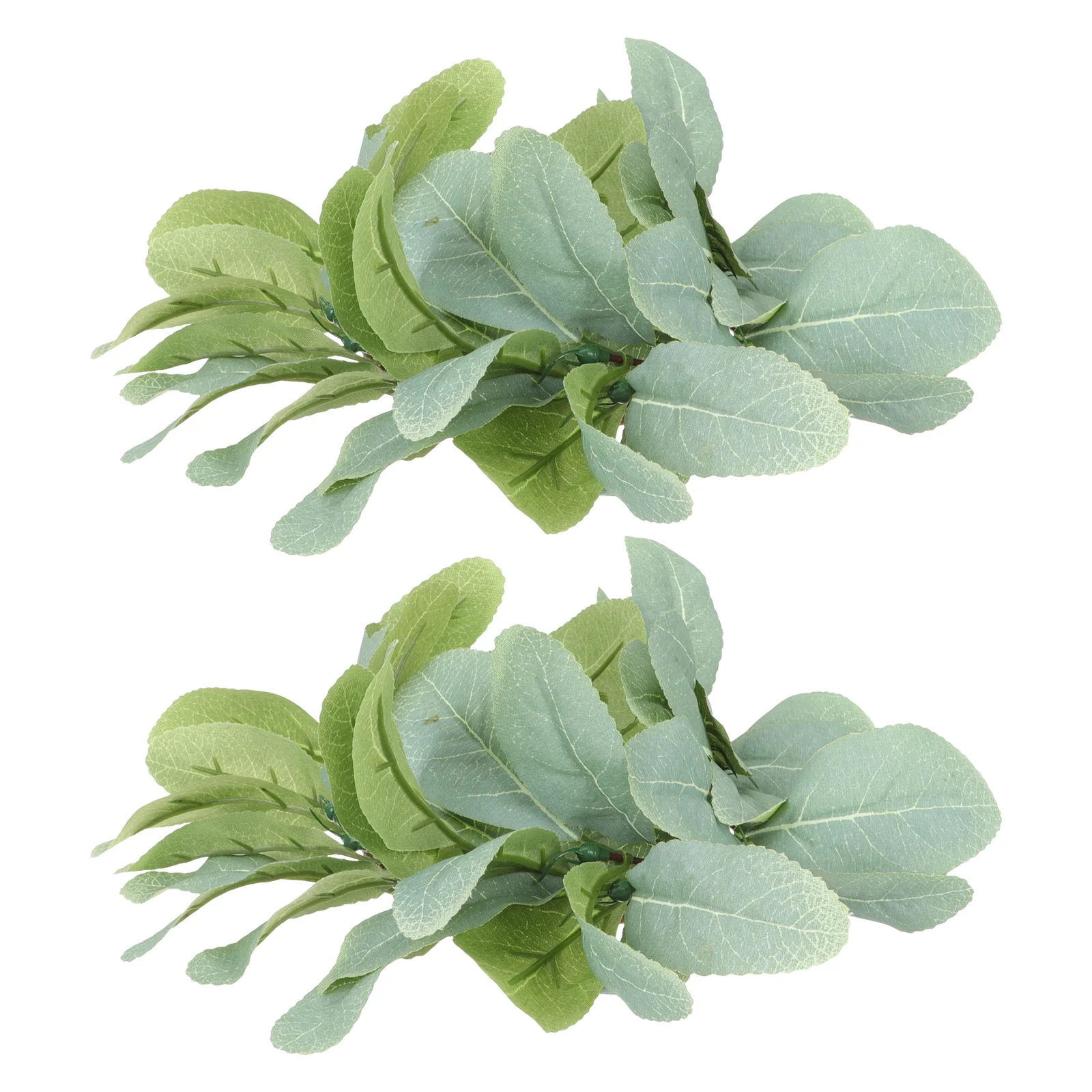 

Candle Rings Wreaths Wedding Candle Rings Green Eucalyptus Leaves Artificial Leaf Candle Rings Boho Candle Pillars Holder