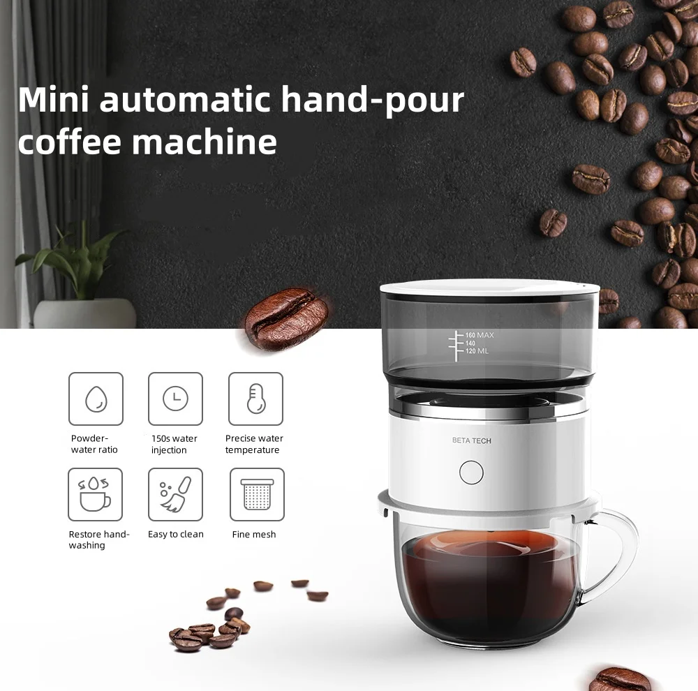Coffee Brewer Hand Drip Coffee Pot with Filter Portable Mini Maker Suitable for Camping Travel Office