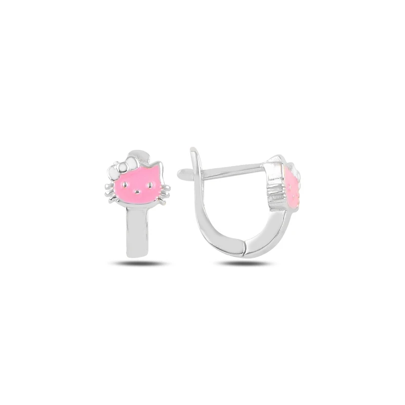 

Silver 925 Sterling Kitty Cabochons J Earrings