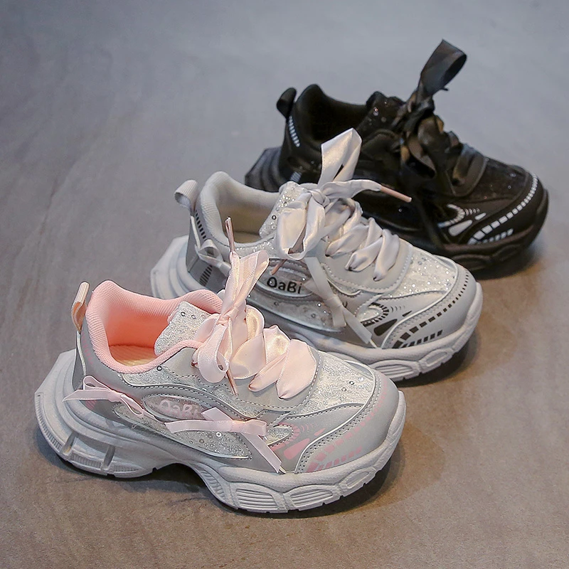 Girls Casual Non Slip Thick Sole School Running Shoes