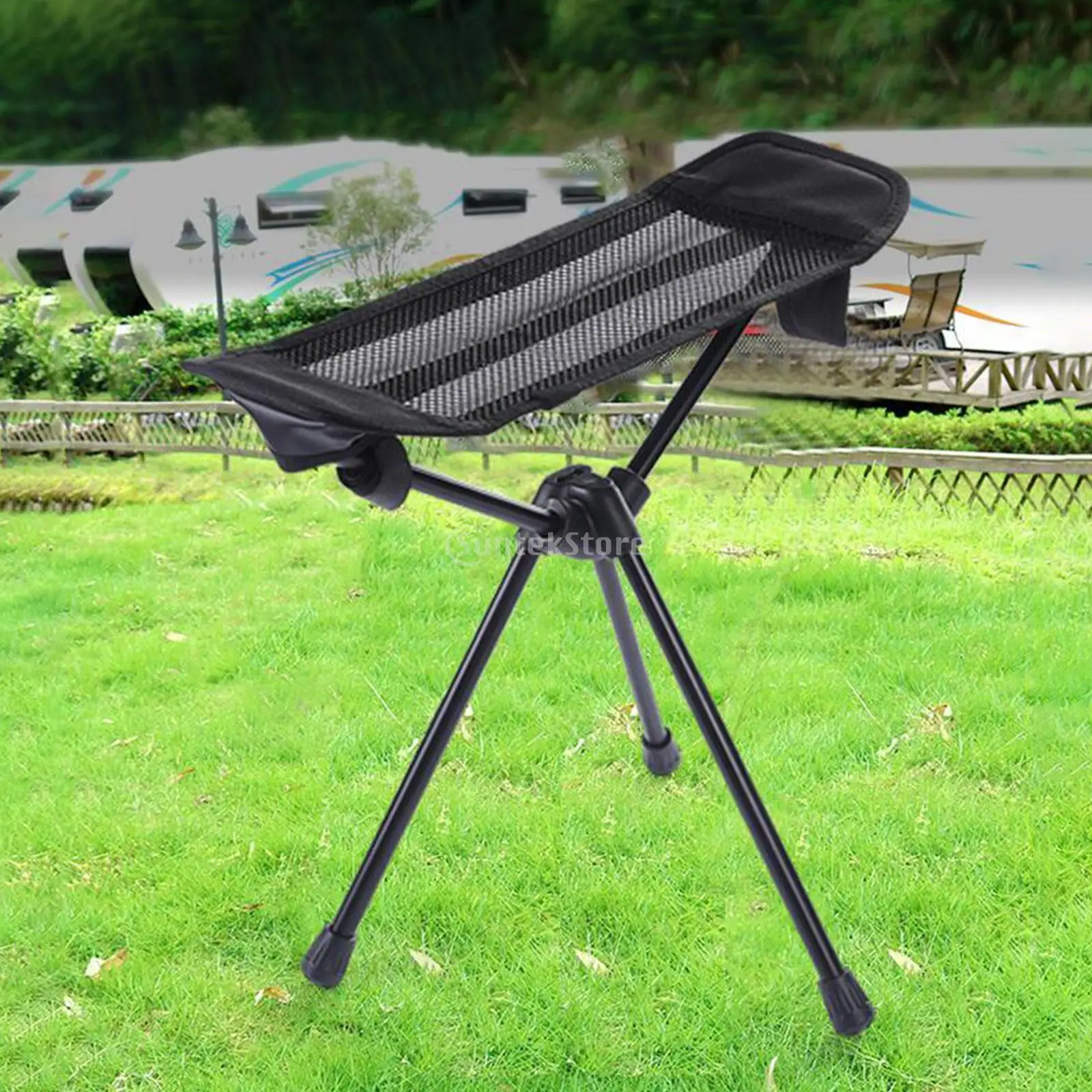 Portable Collapsible Stool Footstool For Camping Beach Folding Fishing Outdoor BBQ Chair Foot Rest