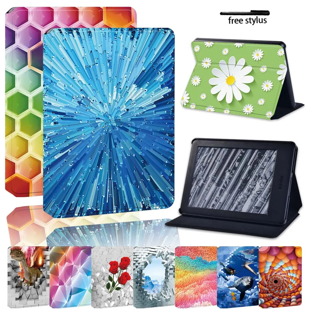 Capinha para Kindle Paperwhite 2023 Kindle 8th 10th Kindle Paperwhite Tablet Suporte de Couro Dobrável Capa Protetora