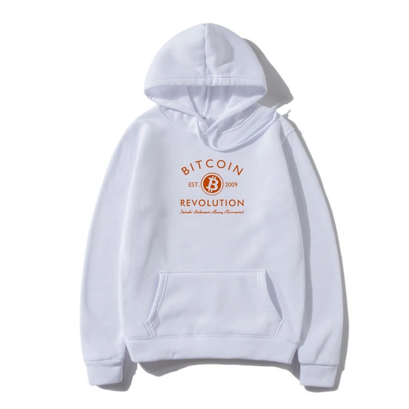 

Hoodys Men's Outerwear Classical Bitcoin Revolution Fleece Design Warm Slogan Sweatshir Hoody for Fans Father's Day Outerwear