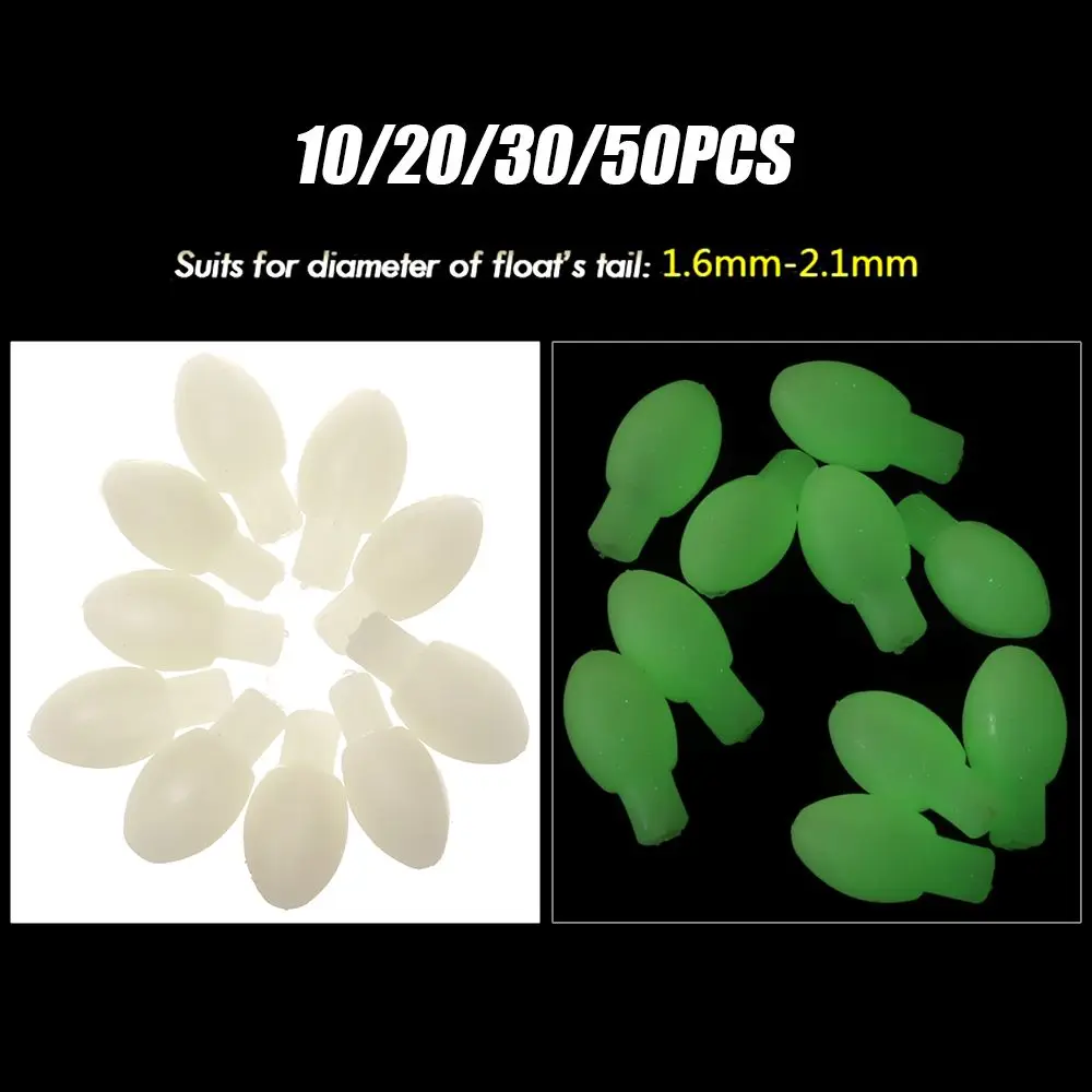 Night Rig Rigging Material Stoppers Bottom Luminous Fishing Float Accessories Night Fishing Glowing Beans Rubber Bean