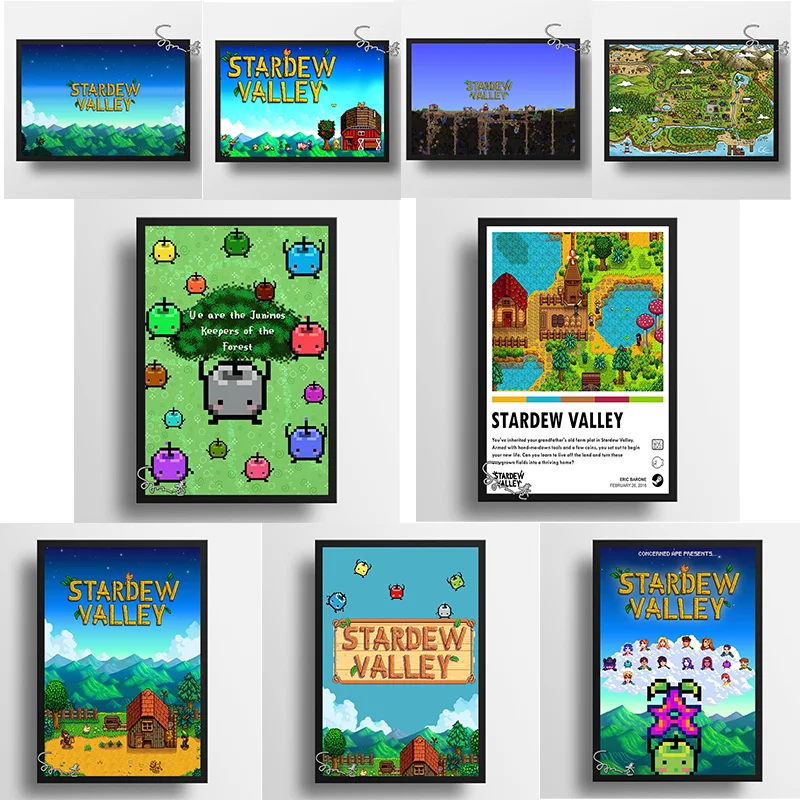 Stardew Valley Video Game Poster Canvas Printing Digital Game Wall Stardew valley video game poster canvas printing digital game wall