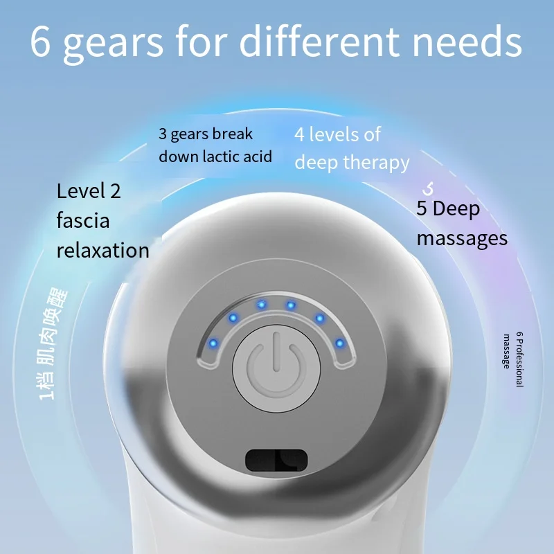 Mini Electric Fascia Gun Multi-Headed Muscle Massager for Home Fitness Relaxing Neck Arm Leg Ideal home fitness mini fascia gun