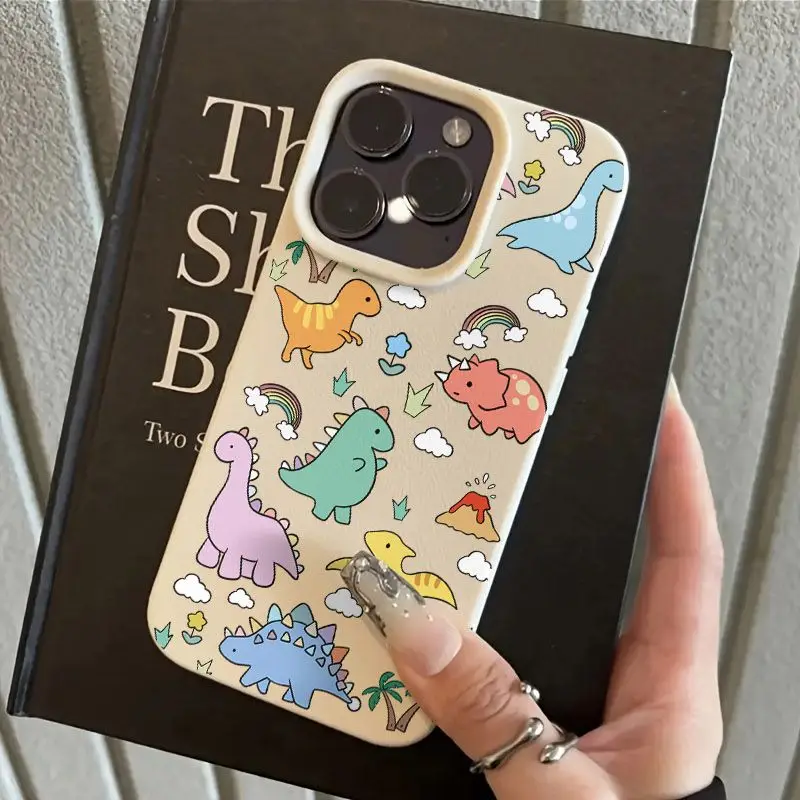 Multicolored Little Dinosaur Phone Case - TPU Protective Cover