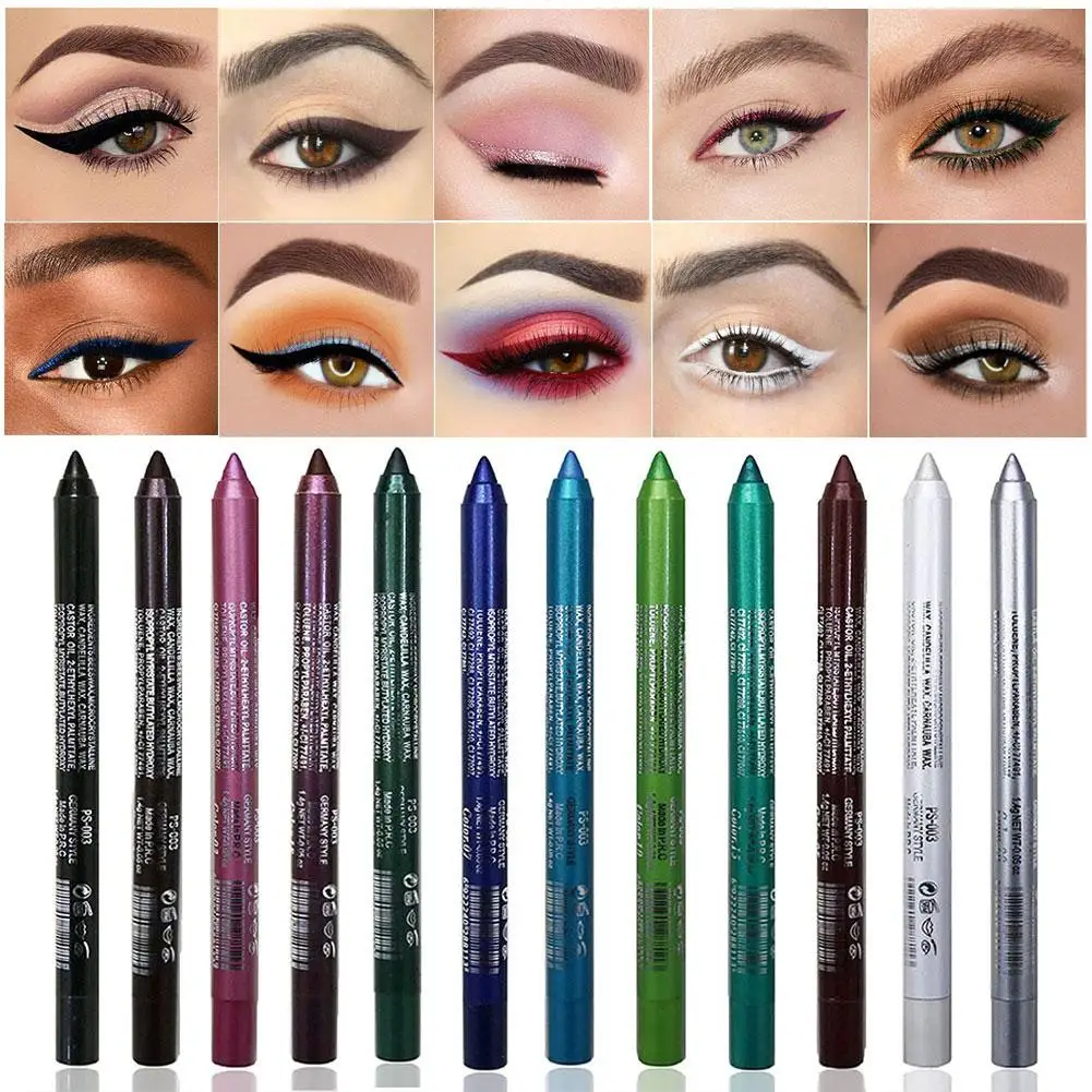 

Waterproof Eyeliner Gel Pencil Red Brown White Ultra-slim Makeup Soft Lasting Pigment Eyes Professional Wear Easy High D4G9