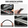 2pcs Car Side Window Wipers Water Mist Removal Silent Wiping of Window Glass Rain Fog Protection Wiper Strips Rubber Cleaner 6