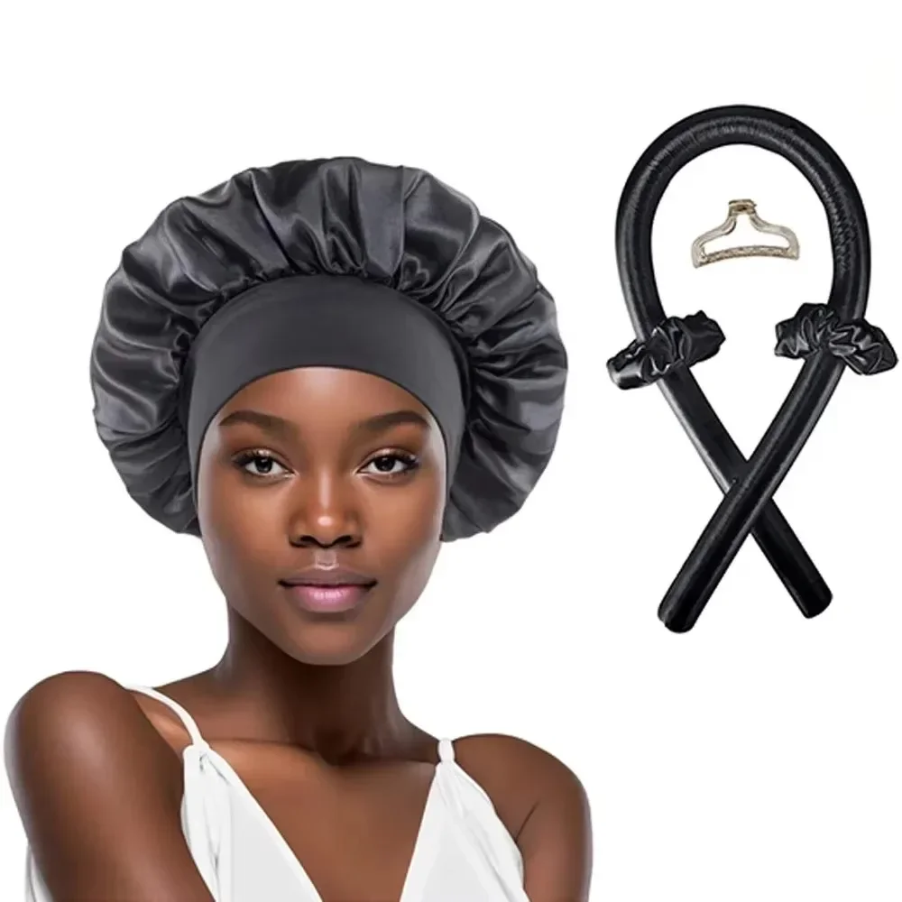 Hair Styling Tool Hair Curling Tools Heatless Curling Rod night cap Lazy Hair Curlers Headband No Heat Ribbon Hair Rollers Sleeping Soft Headband Styling Tools