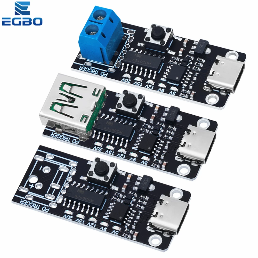 100W USB-C Fast Charge Trigger Module with PD/QC Compatibility - Power Delivery Boost Board